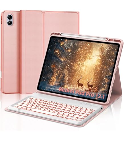 Amazon.com: for Redmi Pad Pro Keyboard with Case and Mouse